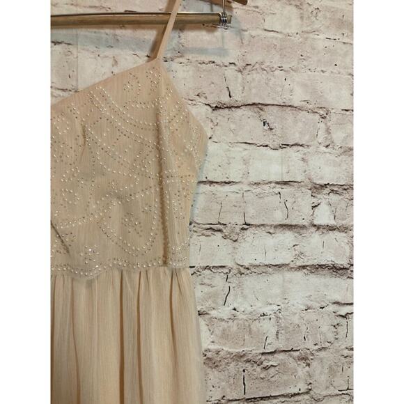 Soieblu Maxi Dress Women Small Chiffon Coquette Beaded Flowy Party Evening Flowy - Picture 8 of 14